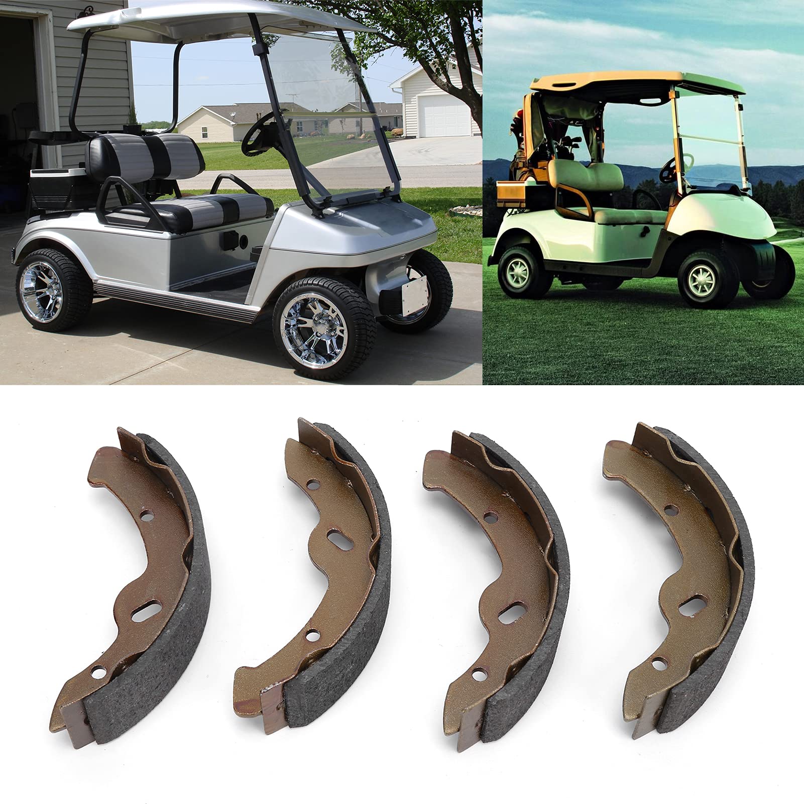 Set ganasce freno per carrello da golf 4 Pezzi Set Ganasce freno per auto Club 70794G01 JG5‑F5330‑00 Sostituzione per EZGO TXT Gas Elec 97‑09.5