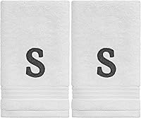Vista 23 de Avanti Linens - Toalla de baño, algodón suave y absorbente, decoración de baño bordada (colección monograma, inicial T)
