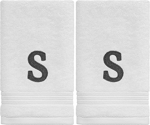 Miniatura 23 de Avanti Linens - Toalla de baño, algodón suave y absorbente, decoración de baño bordada (colección monograma, inicial T)