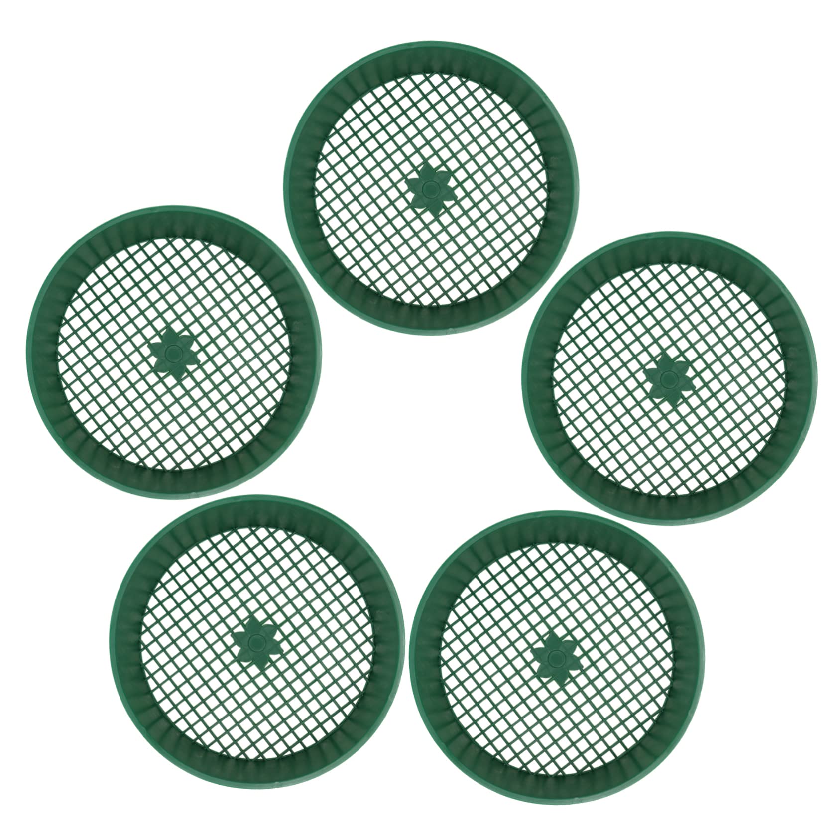 BESPORTBLE Gardening Sieves 5pcs Plastic Mesh Sieve for Garden Boys and Girls Gardening Tools Green