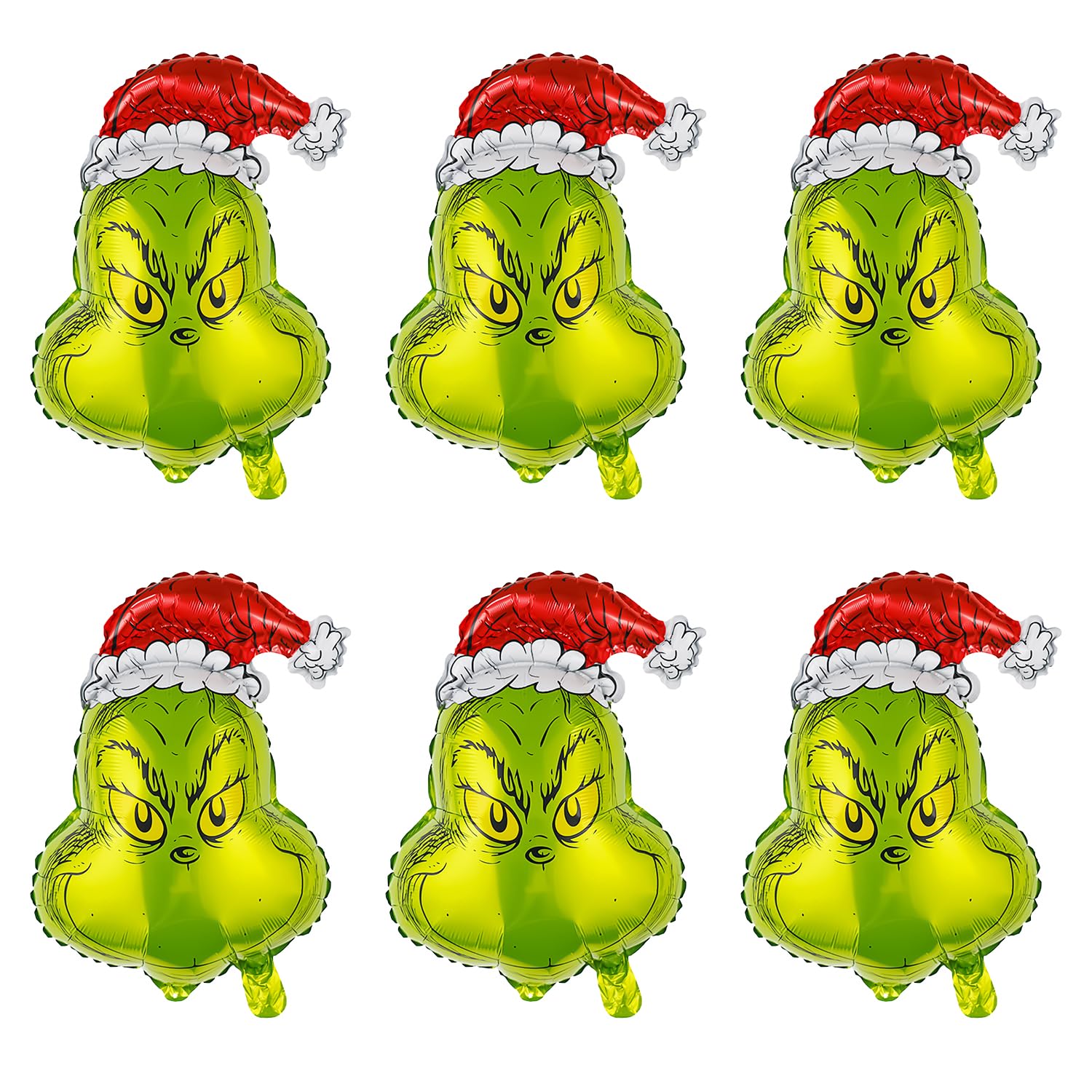 DVOFU 6Pieces Green Monster Foil Balloon Funny Red Green White Balloons Xmas New Year Birthday Party Decorations for Adult