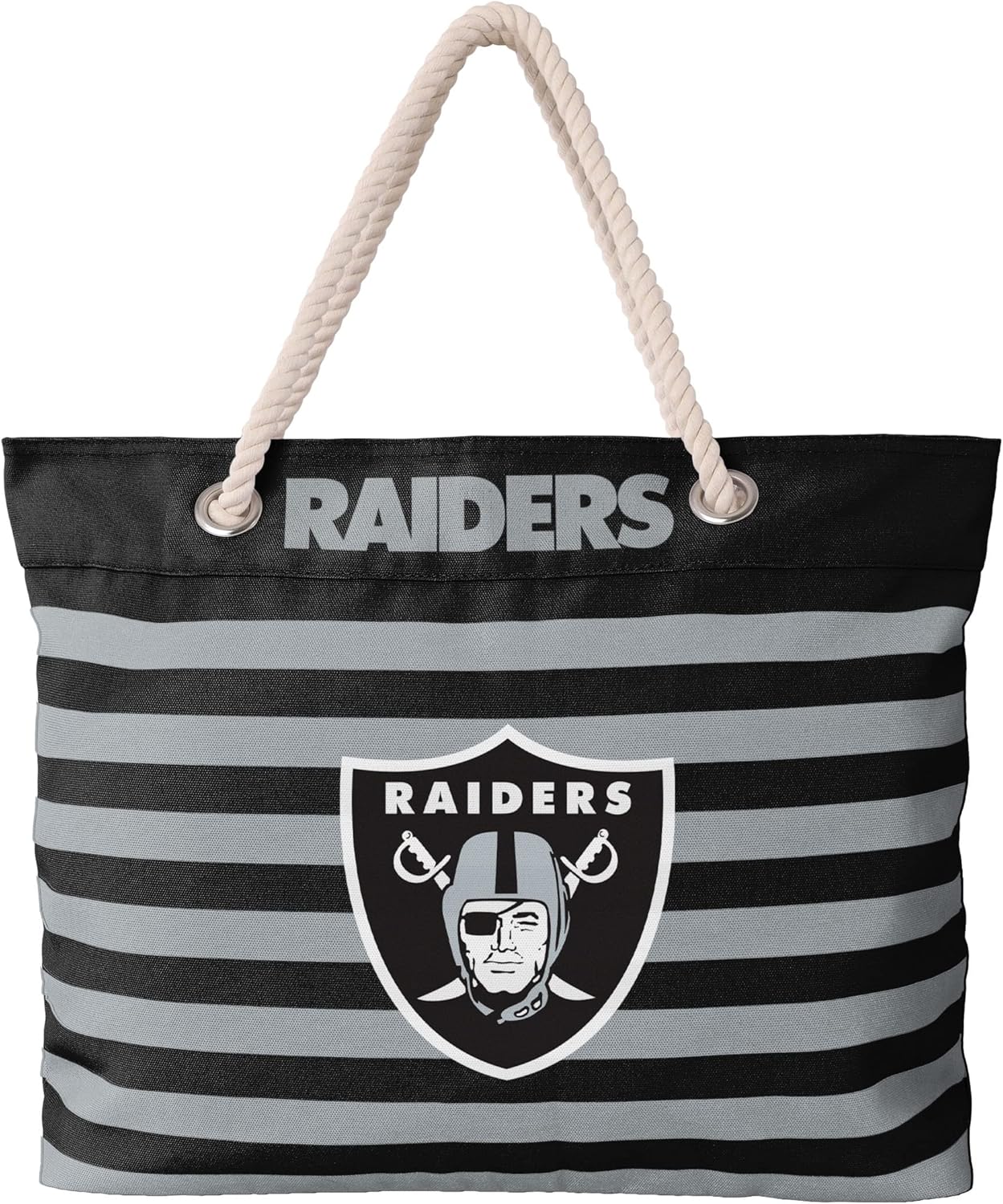 FOCO NFL Team Logo Nautical Stripe Tote Beach Bag