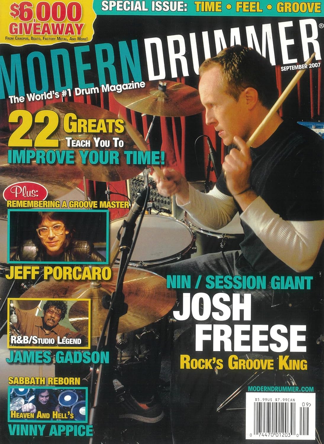 MODERN DRUMMER "Cover: Josh Freese" September 2007 Issue