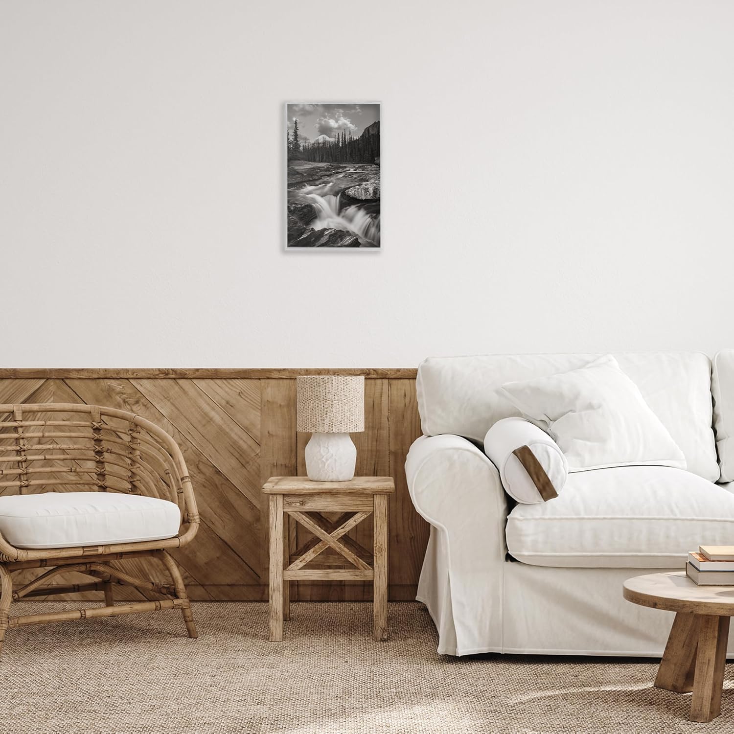 Stupell Industries Rocky Splashing River Framed Giclee Art Design by Alan Majchrowicz