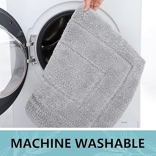 Miniatura 92 de Buganda Alfombras de baño, 24" x 16", Alfombras de baño de microfibra suaves y absorbentes, Alfombra de ducha esponjosa antideslizante, Alfombras de