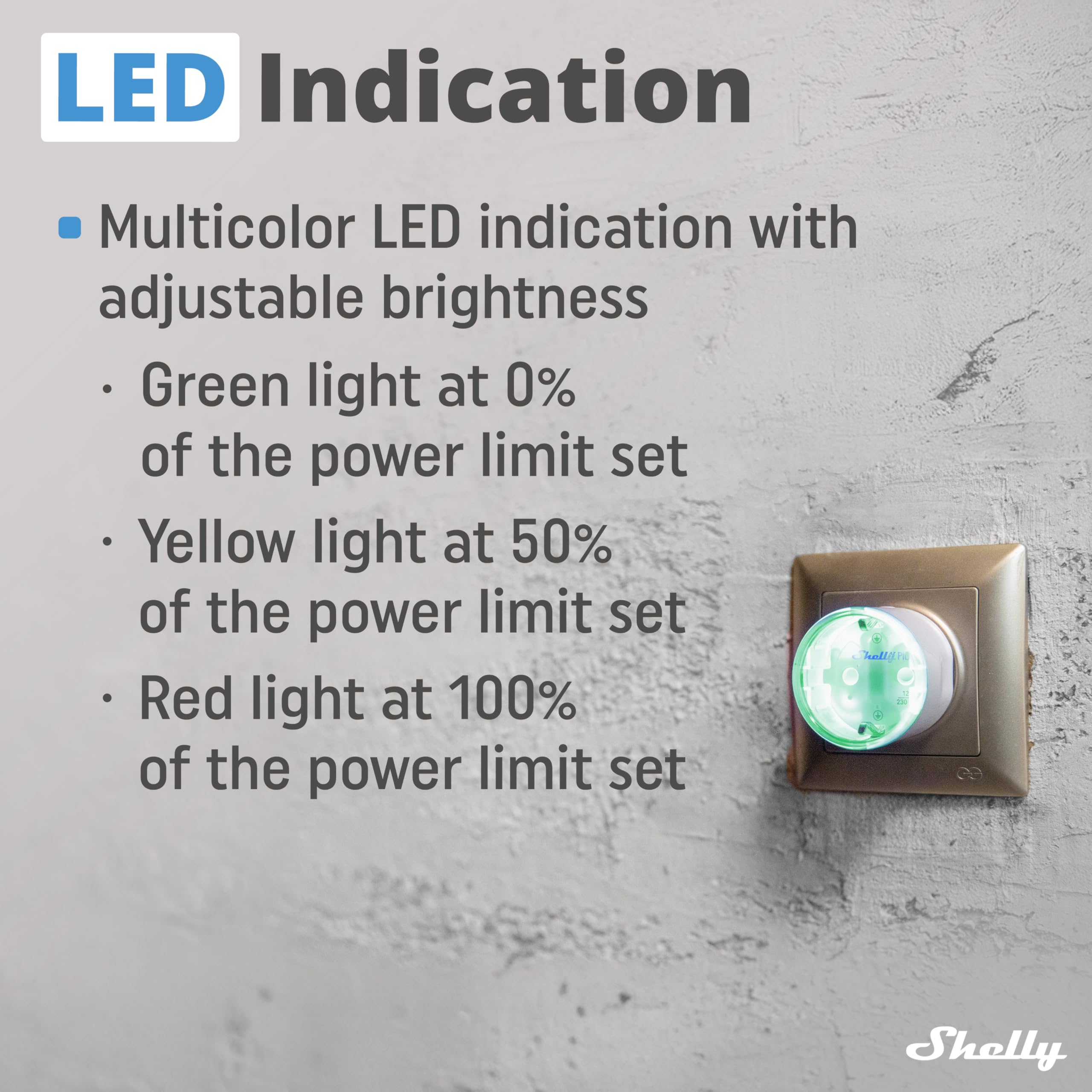 Shelly AZ Plug Biały, Inteligentna Wtyczka z Pomiarem Energii, Gniazdko Zdalnego Sterowania, Max 2500W (12A), Wskaźniki LED,Automatyka domowa, Bluetooth i Wi-Fi, Alexa i Google Home, iOS, Android
