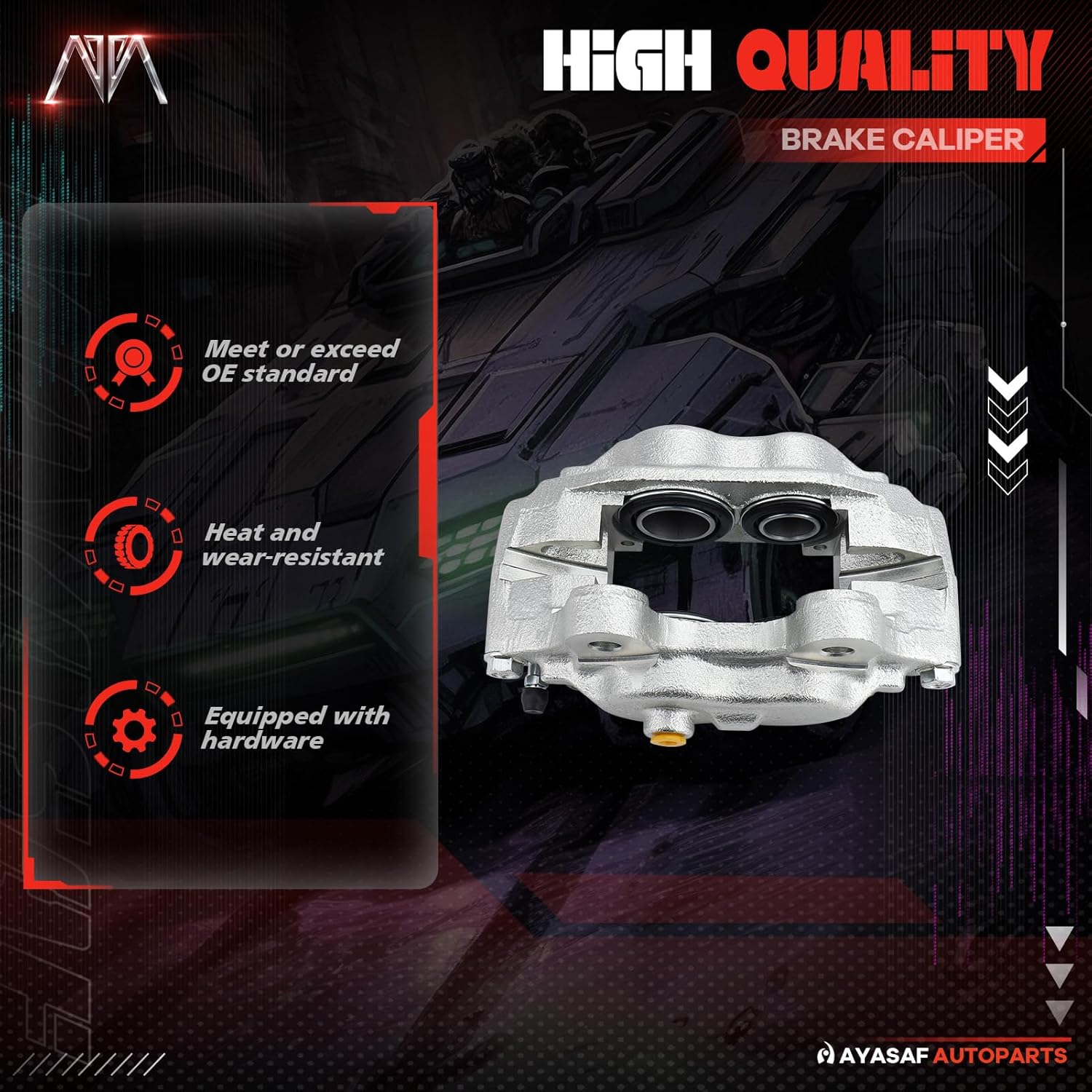 MAYASAF 19821 Front Left Disc Brake Caliper Driver Side Caliper for Toyota 1984-1985 4-Runner, 1979-1985 Pickup