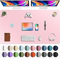 Vista 181 de Aothia Protector de escritorio de cuero, alfombrilla para ratón, alfombrilla de escritorio de oficina, secante de escritorio de cuero PU