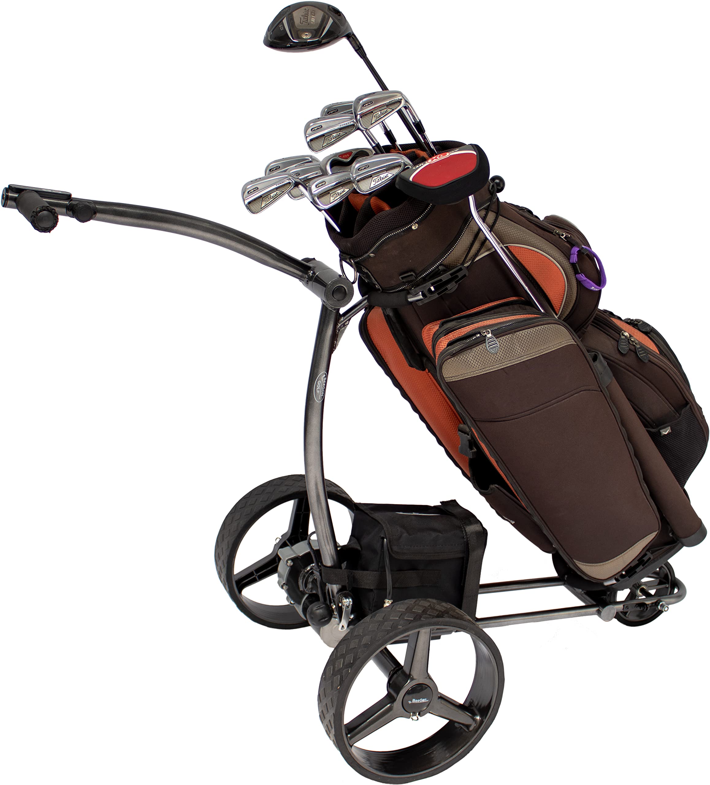 BeeGon Golf Elektro-Golftrolley GT-X400 Pro Anthrazit mit 33Ah-Blei-Akku