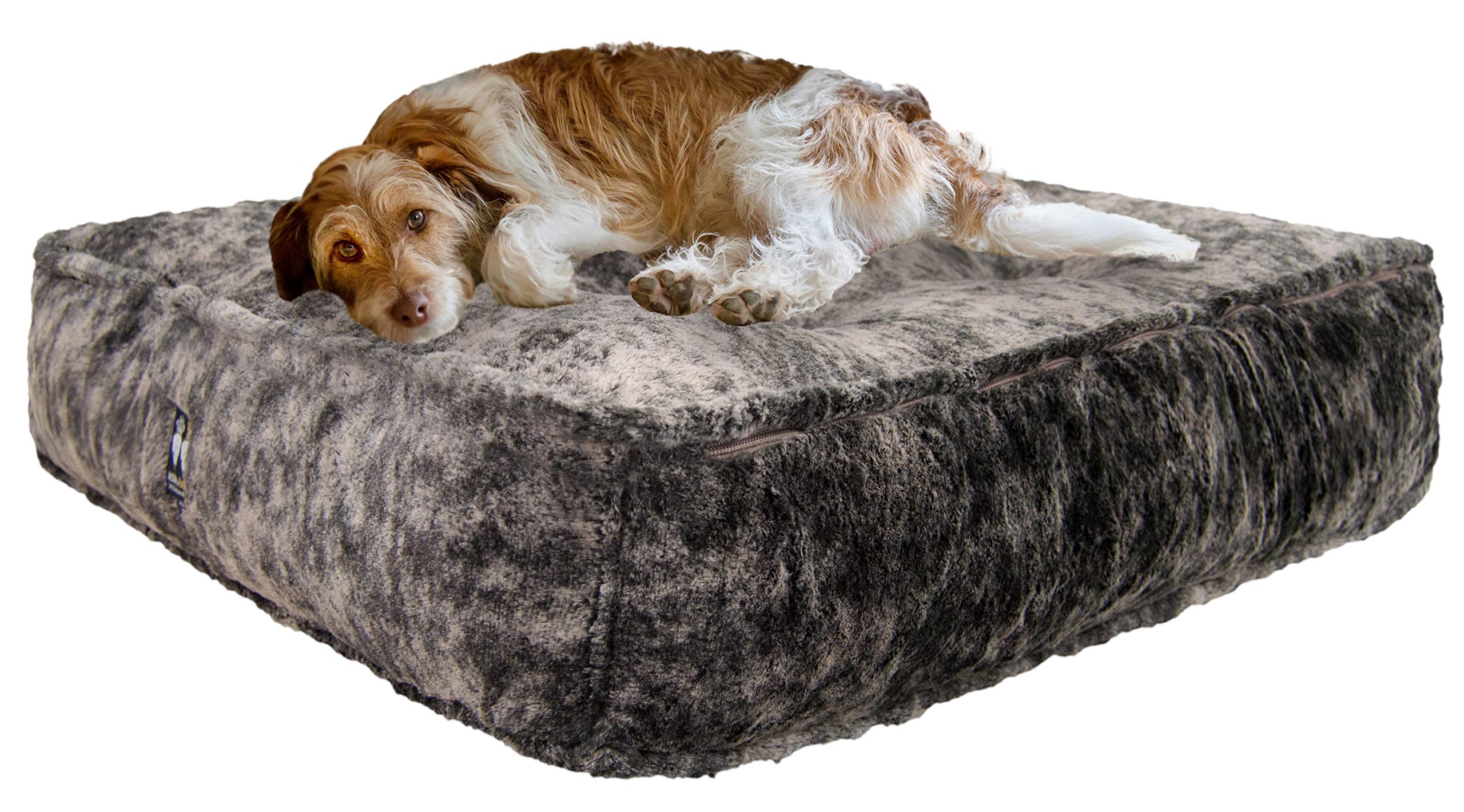Bessie and Barnie Koala Luxury Extra Plush Faux Fur Rectangle Pet/Dog Bed (Multiple Sizes)