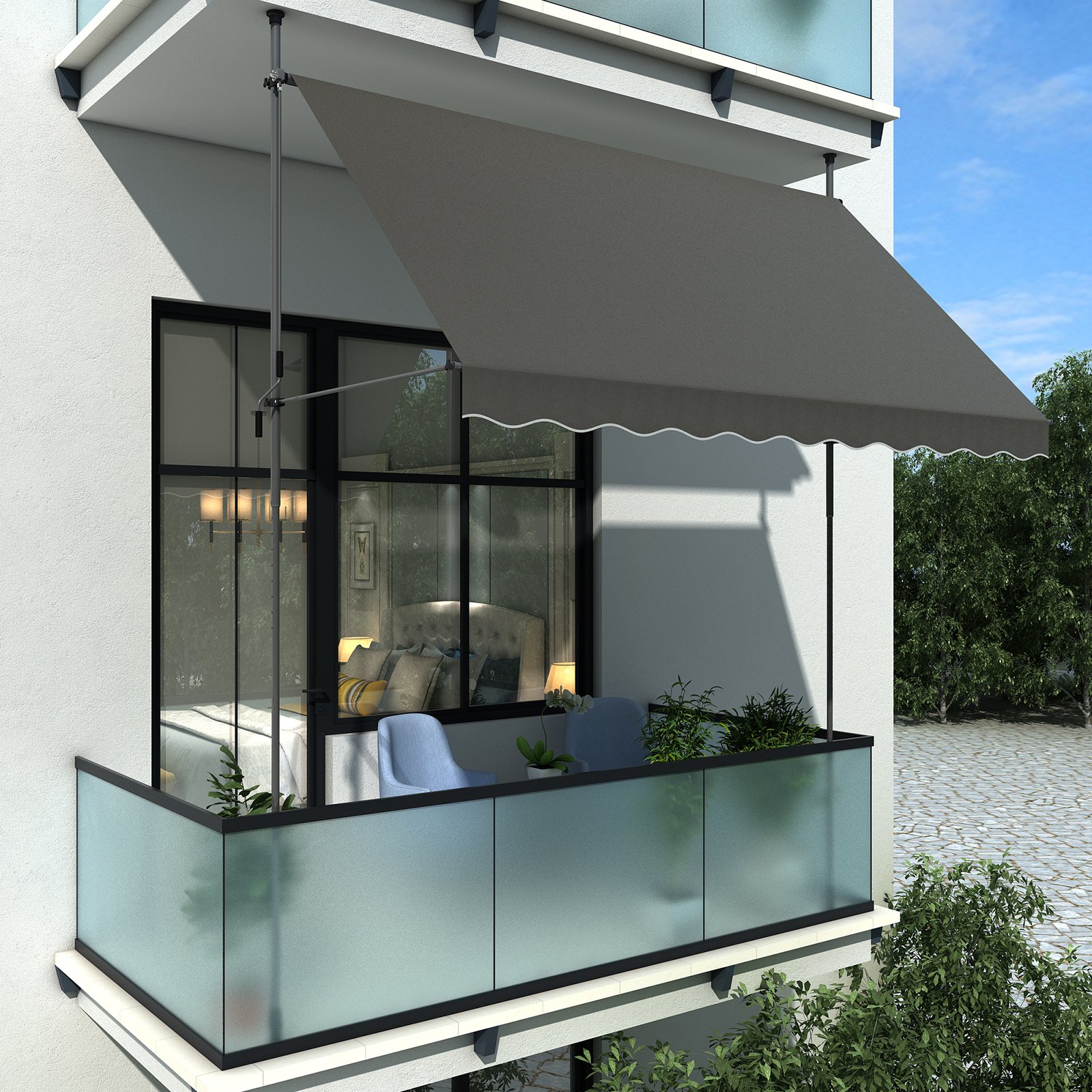 Songmics Beige Balkon zonneschermen kopen? | Vergelijk Songmics Beige Balkon zonneschermen kopen? | Vergelijk