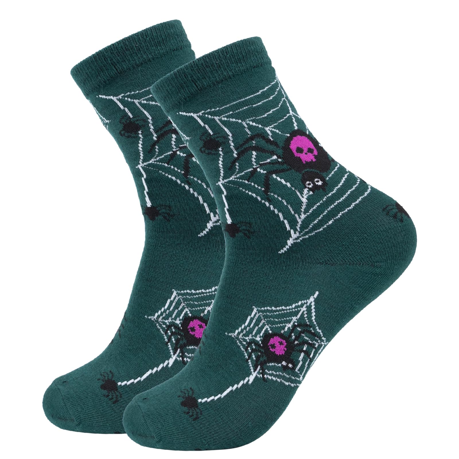 FACHOI Halloween Socks for Women Men Cotton Funny Pattern Warm Winter Socks Halloween Gifts Stockings Costumes F1-WSJZTW (UK, Alpha, One Size, Regular, Regular, Green)