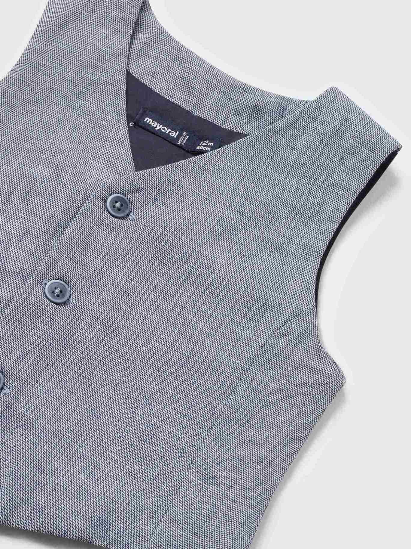 Mayoral Gilet Lino Elegante per Bimbo Marino Mix