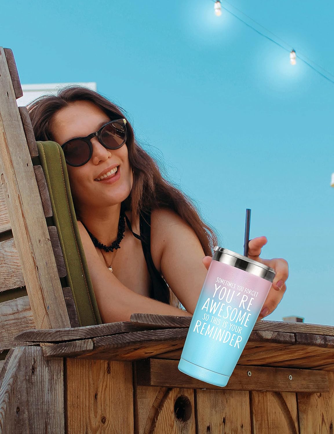 MASGALACC Inspirational Gifts for Women - Sometimes You Forget You Are Awesome Cup - Mothers Day Gifts for Mom from Daughter Coffee Mug Birthday Present for Women, 20 Oz Insulated Tumbler - Image 8