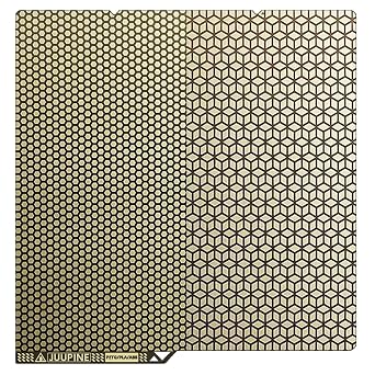 Kobra S1/Kobra X/Kobra 4 Build Plate 264X276mm for Anycubic Kobra S1 Combo 3D Printer,Upgraded 0.5mm Thickened Etching Technology, Honeycomb+Square Pattern Flexible Spring Steel Plate 3D Platform KX