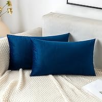 Vista 156 de EMEMA Paquete de 2 fundas de almohada de terciopelo, decorativas, cuadradas, suaves, sólidas, para sofá, dormitorio, silla o automóvil, 18 x 18 Gris