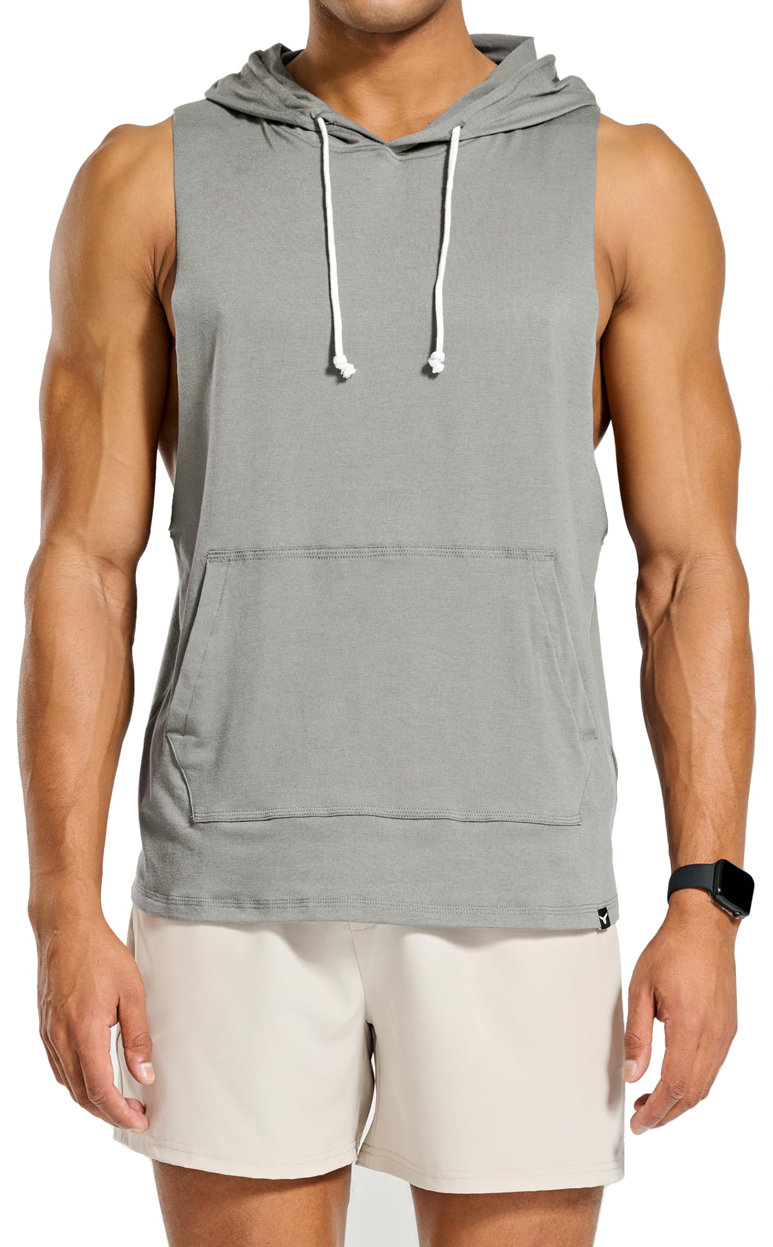 Project Titan Men's Icon Cut Off Workout Hoodies Gym Muscle Tank Shirts Sleeveless Training Hoodies