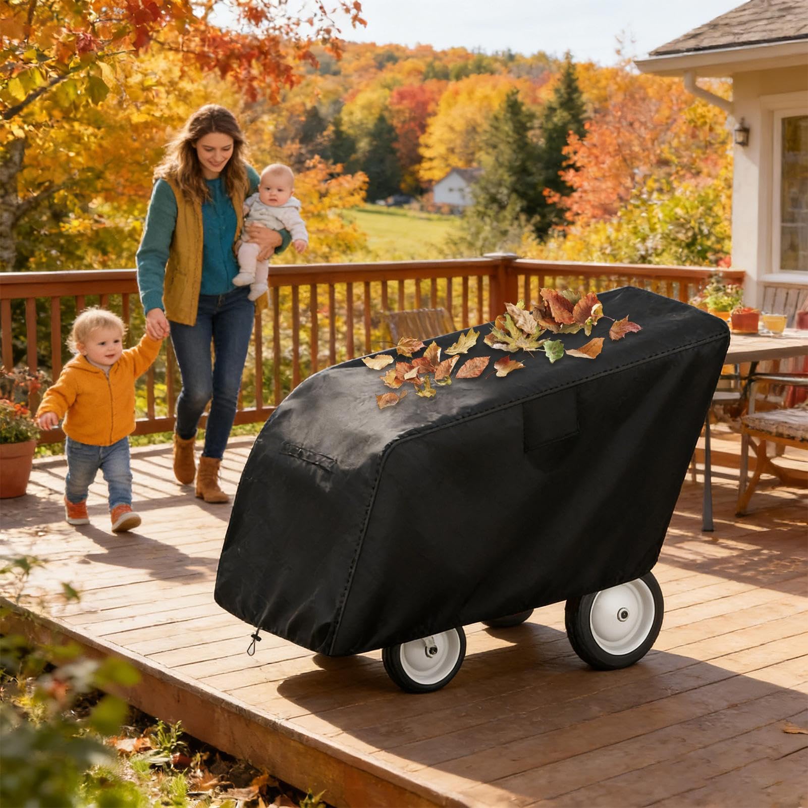 Regenschutz für Kinderwagen – winddicht, wasserdicht, mit Reißverschluss, Kordelzug, passend für 6-Sitzer-Kinderwagen-Abdeckung, Oxford-Tuch, für UV, Staub, Schlamm, Kratzer, Parken, Schlafen, Schnee