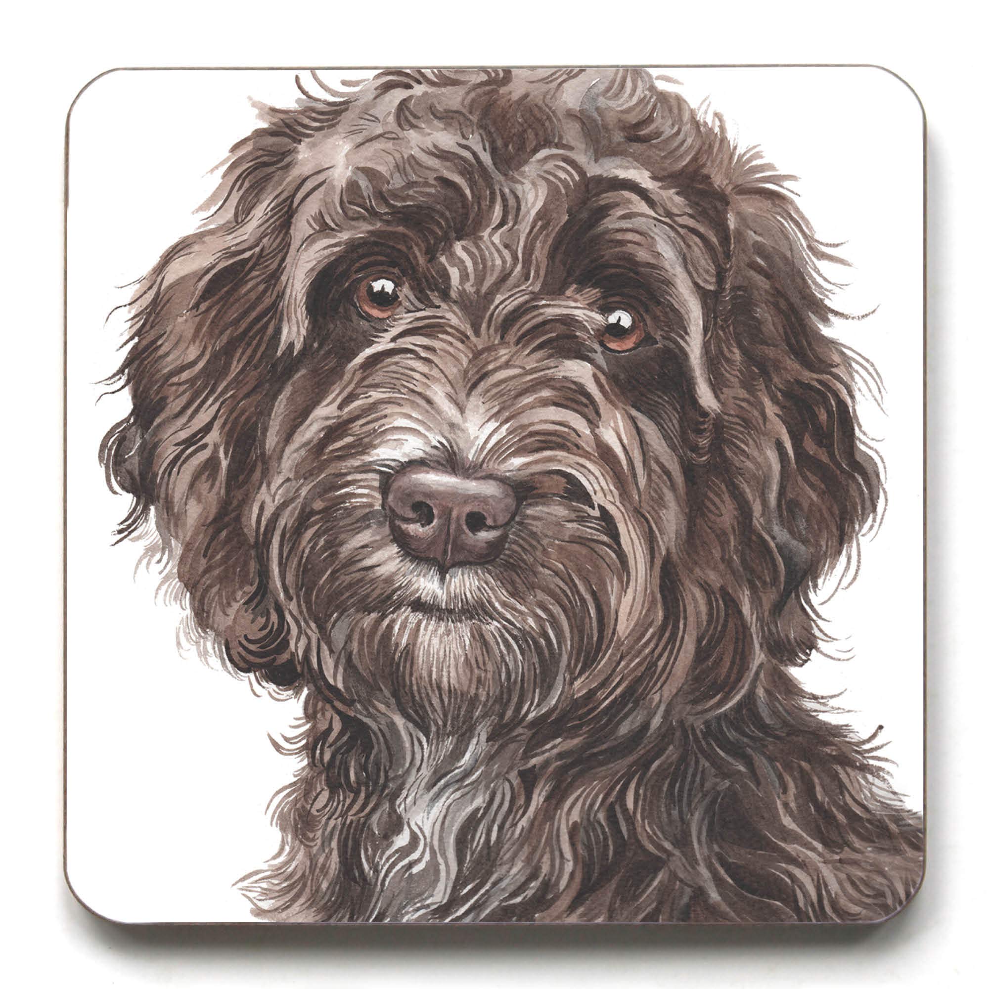 Brown Cockapoo Coaster by WaggyDogz (CST 209)