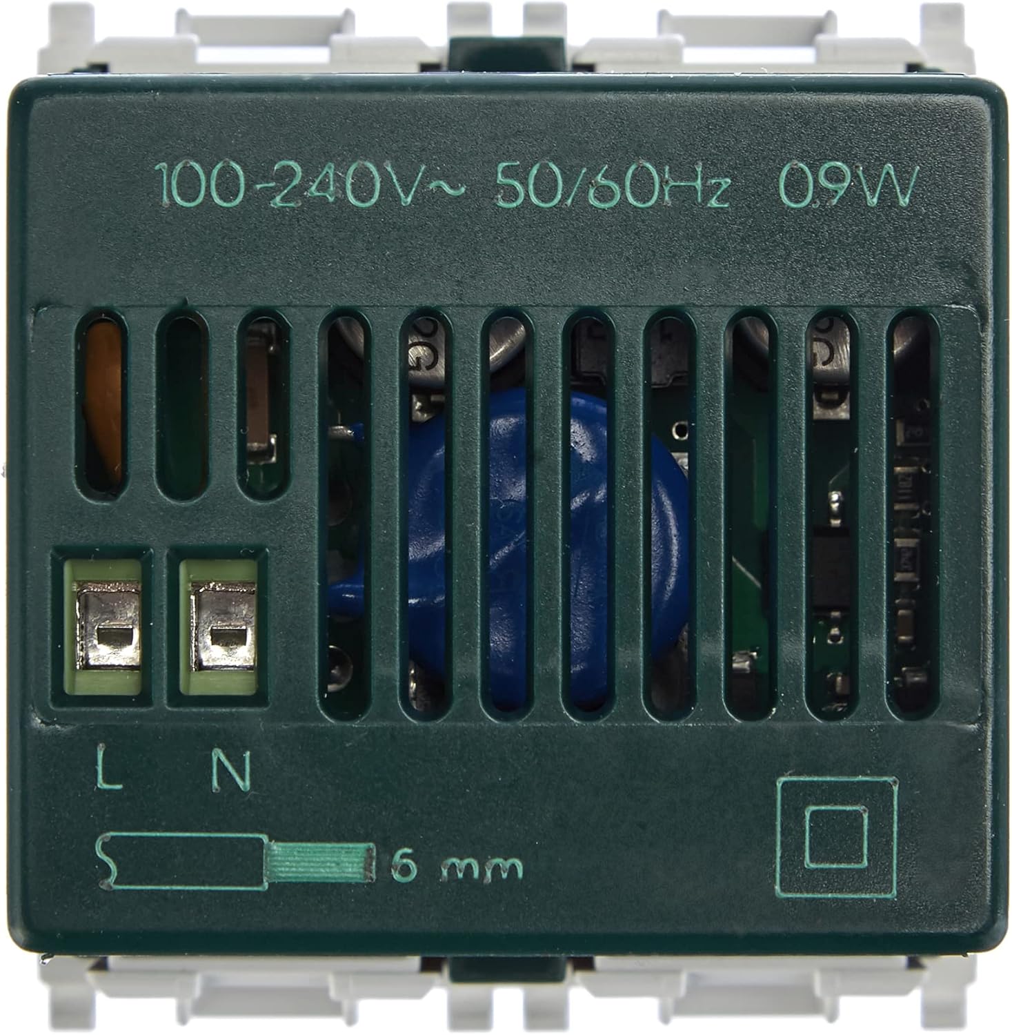 Vimar 14597 Plana Gateway back view with wiring details