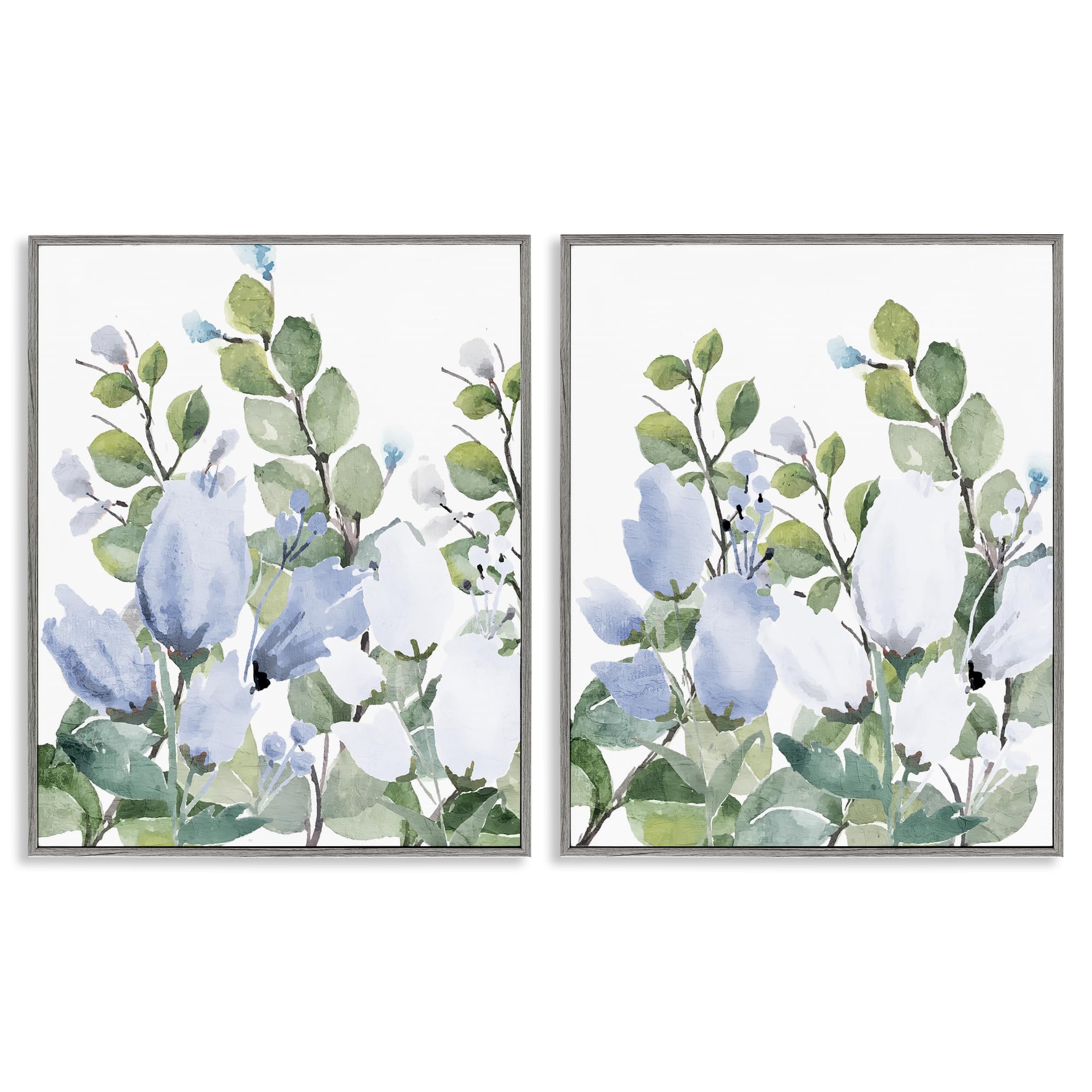 Stupell Industries Blue Spring Watercolors 'Blue Spring Watercolors'| 2Pc Framed Giclee Art Set 2