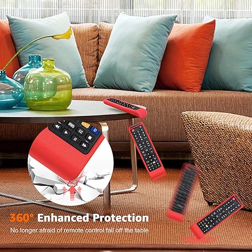 Miniatura 4 de Paquete de 2 fundas para mando a distancia para Samsung TV, LED, LCD, HD, TV, 3D, Smart TV, BN59-01199F, BN59-01315A, color rojo y azul