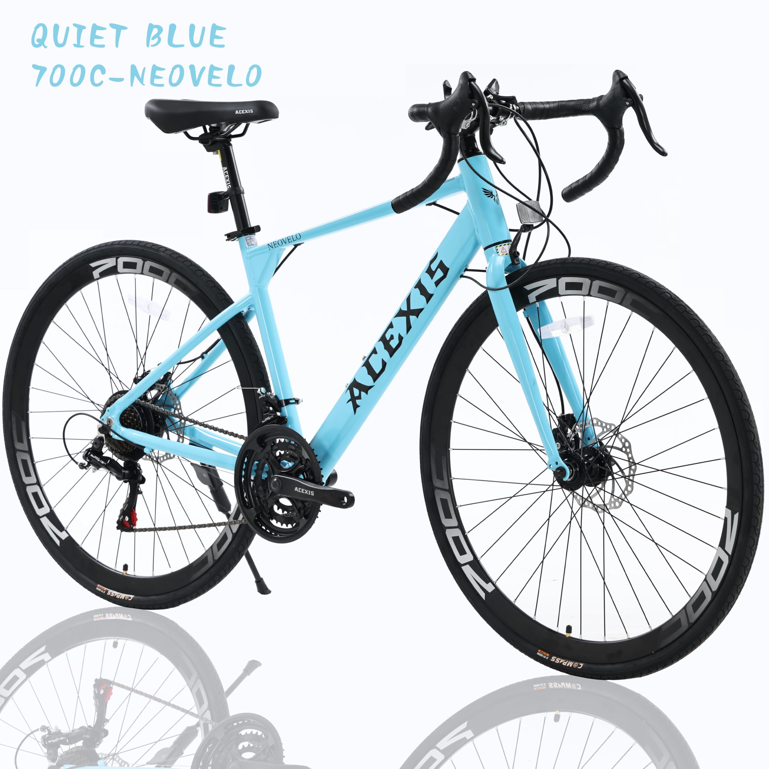 Amazon | ACEXIS ロードバイク 自転車 700C シマノ21段変速 アルミ