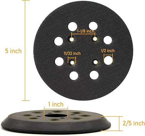 Miniatura 2 de Reemplazo de almohadilla de lijado de 5 pulgadas, compatible con lijadoras de órbita aleatoria Ridgid R2600, R2601
