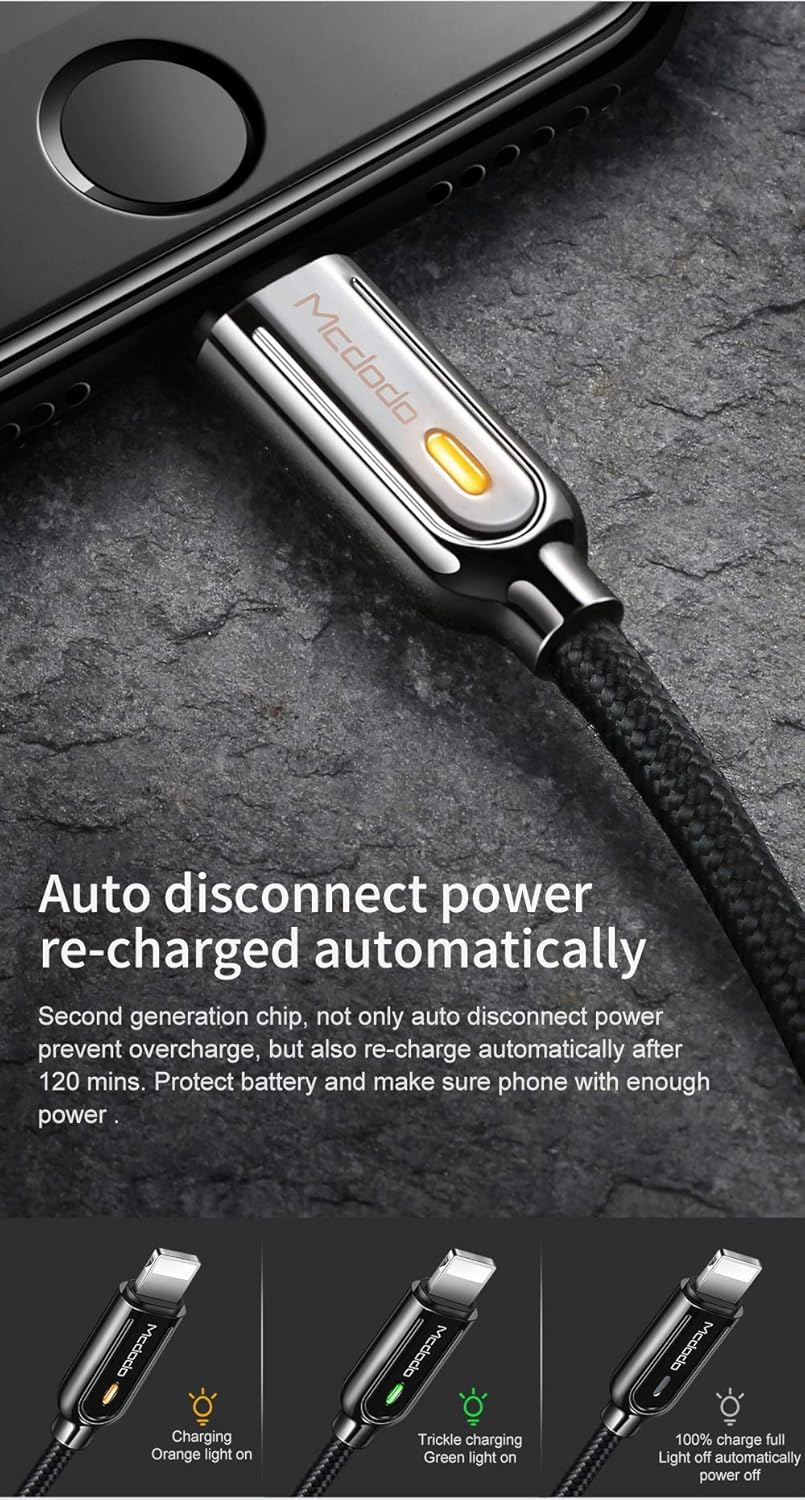 🔥 Crazy Deals Upgraded Power Off/On Smart LED Auto Disconnect Nylon Braided Sync Charge USB Data 6FT/1.8M Cable Compatible iPhone/iPad Pro/Air,iPad Mini,iPod (2 Pack Black (iPhone), 6FT) Best Seller Upgraded Power Off/On Smart LED Auto Disconnect Nylon Braided Sync Charge USB Data 6FT/1.8M Cable Compatible iPhone/iPad Pro/Air,iPad Mini,iPod (2 Pack Black (iPhone), 6FT)