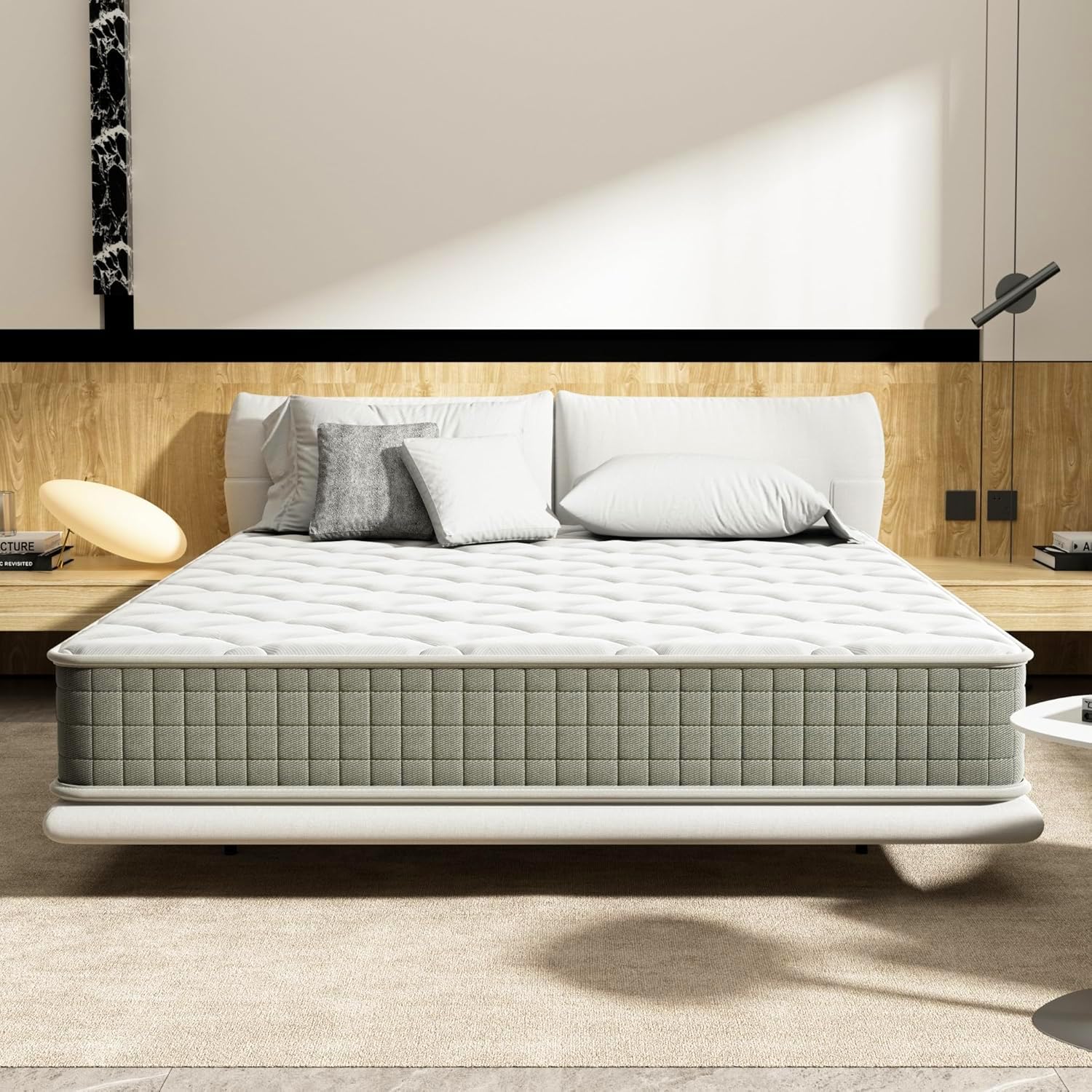 DEWINNER Matelas 140x200 cm Mémoire de Forme 22 cm 7 Zones Fermeté Moyenne et Ferme