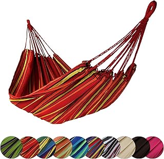 BB Sport Amaca Giardino 200 x 140 cm Cotone Morbido Massima Portata 200 kg Interno Escursionismo Esterno Borsa Transporto, Colore:Indonesia