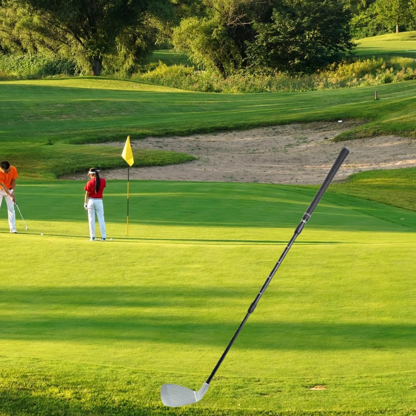 F Fityle Golf Wedge Golf Chipper Club telescópico Equipo de aleación de Aluminio con Escala PRÁCTICO Ajustable Club