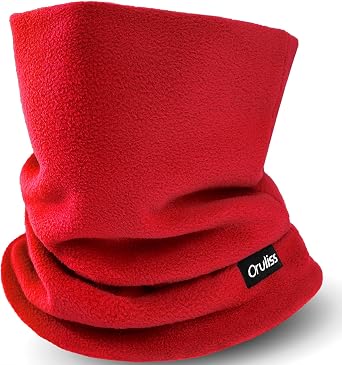Winter Neck Warmer for Men Women, Fleece Neck Gaiter Double-Layer Face Cover Ski Mask for Cold Weather