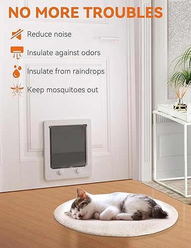 Miniatura 5 de Puerta interior de puerta para gatos, puertas interiores para gatos, puertas medianas para mascotas de hasta 13 libras (tamaño del marco 7.5 x 8.7