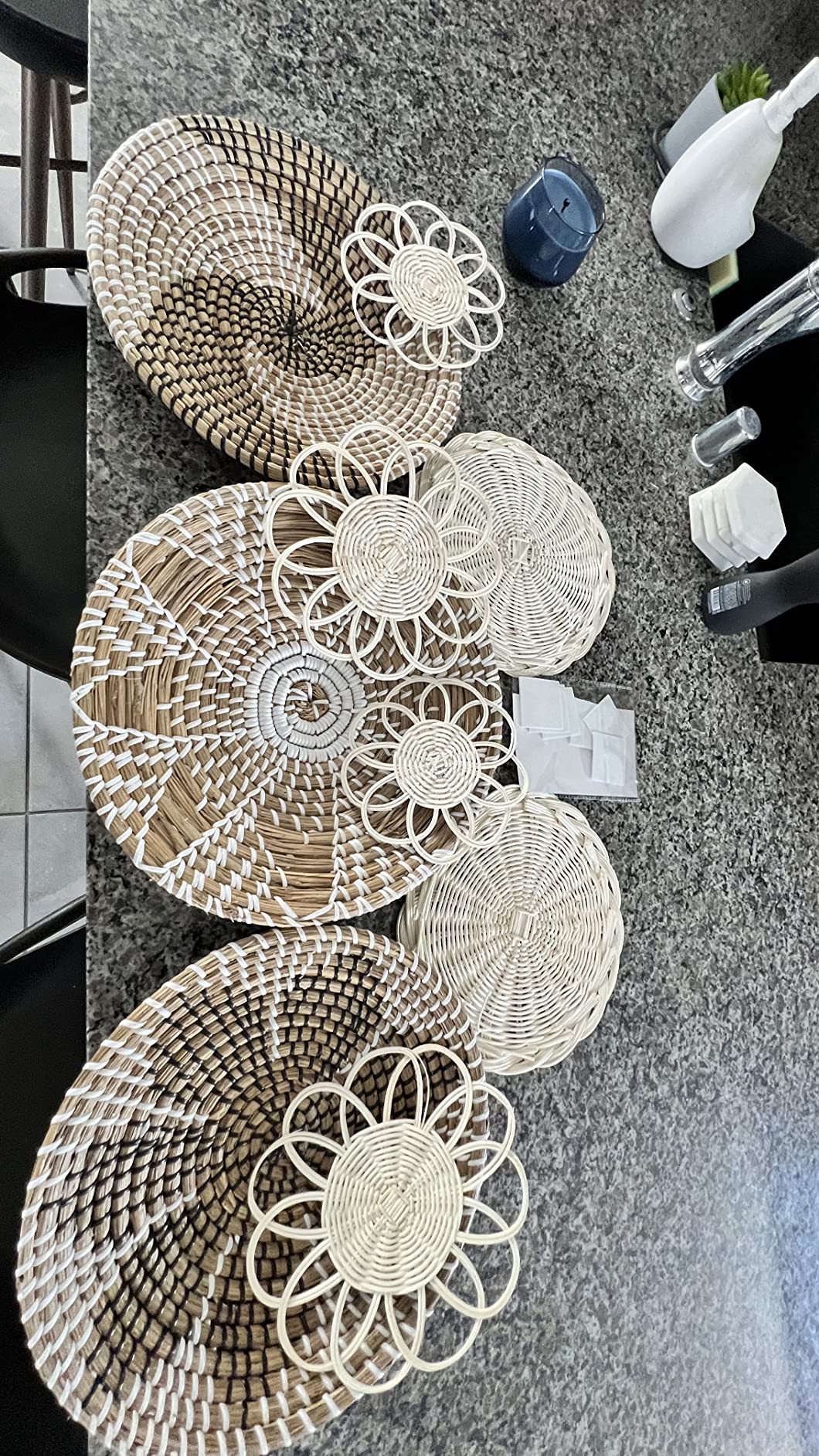 10/mo Finance Craft Therapy Wall Basket Decor Complete Set of 9 Handcrafted Decorative Wall