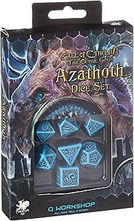 Q WORKSHOP Call Of Cthulhu The Outer Gods Azathoth RPG Ornamented Dice Set 7 Polyhedral Pieces