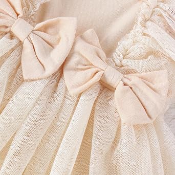 Infant Baby Girls Tulle Romper Dress Newborn Fly Sleeve Dot Print Tutu Dress Summer Clothes
