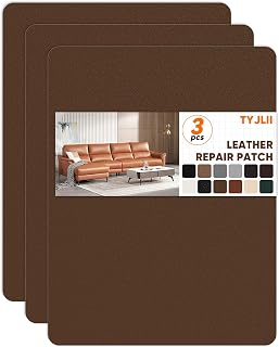 Leather Repair Patch Self Adhesive,8.3″ x 11″ Vinyl Patch Kit,Leather Repair Kit for Furniture,Car Seat,Couch,Office Chair.（Dark Khaki）