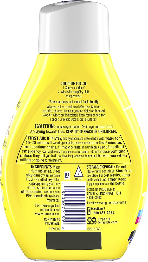 Mr. Clean, Clean Freak Deep Cleaning Mist Multi-Surface Spray, Lemon Zest Scent Refill, 1 Count, 16 fl oz