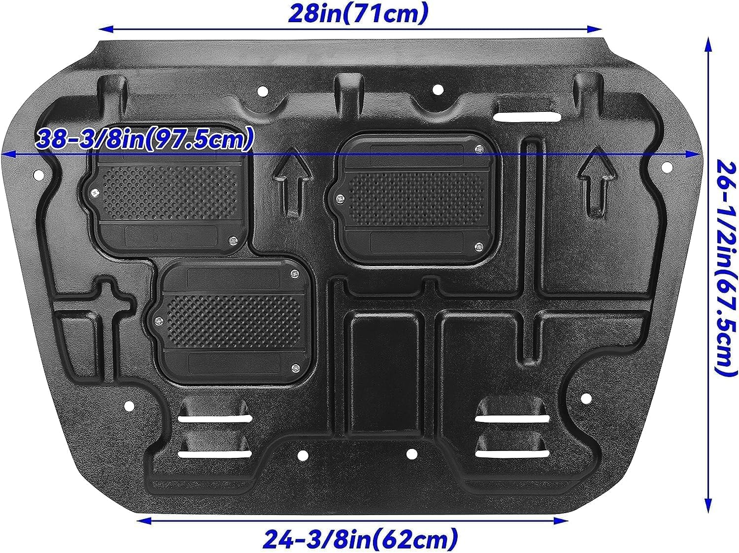 KUAFU Engine Under Cover Mud Guard Compatible with 2016-2020 Honda Civic Sedan Engine Splash Shield Black