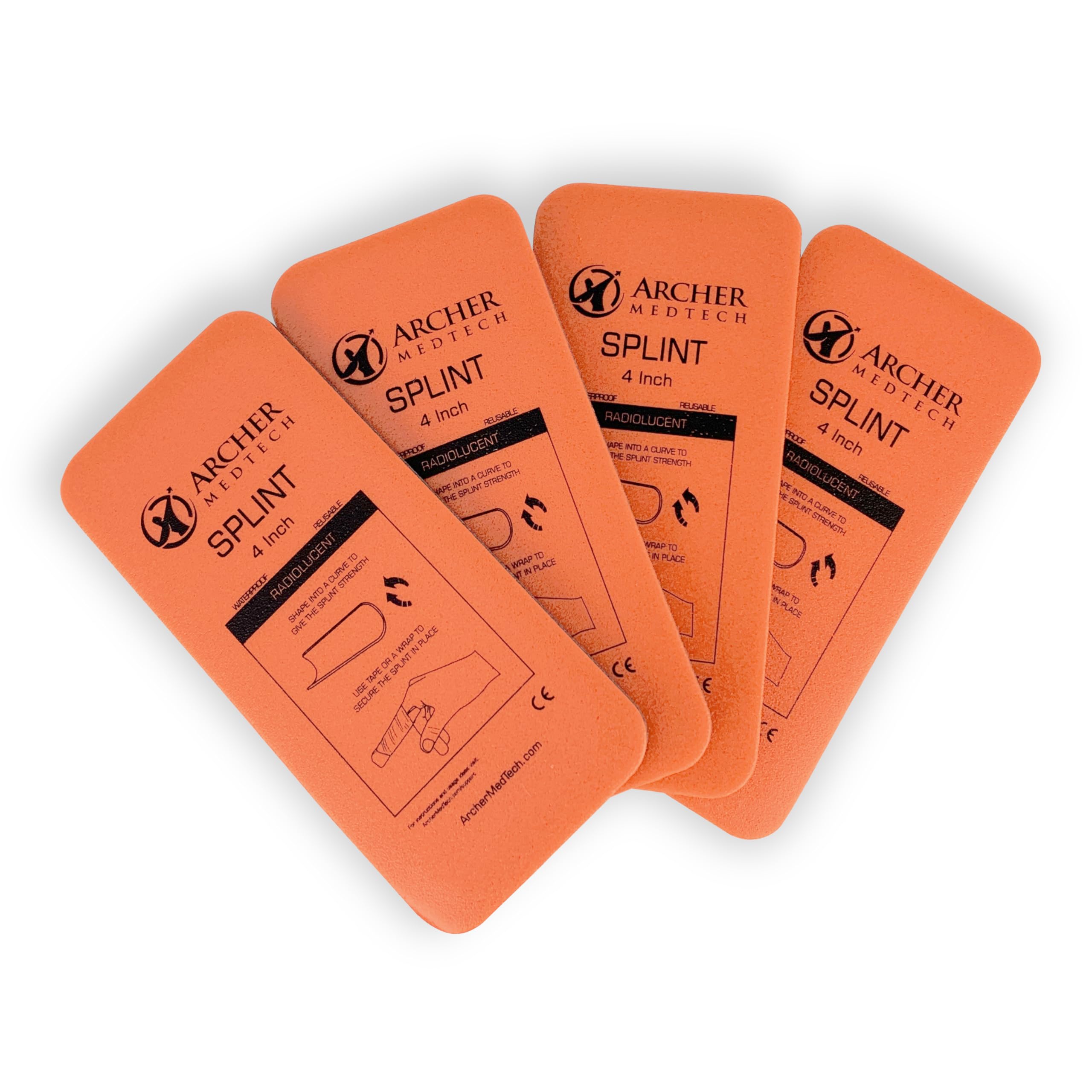 4 férulas de primeros auxilios para dedos universales de alta calidad de 5 x 11,4 cm