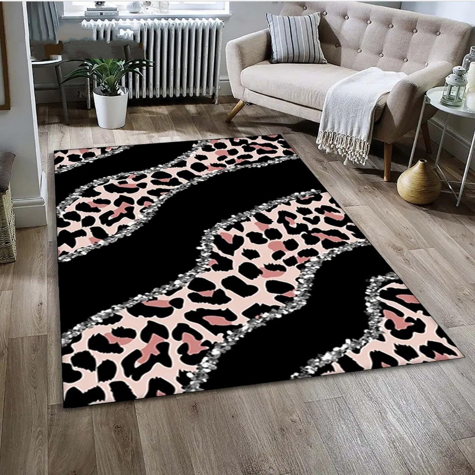 Tapis léopard 3D anti-slip fini les sols froids et glissants dans la chambre des enfants