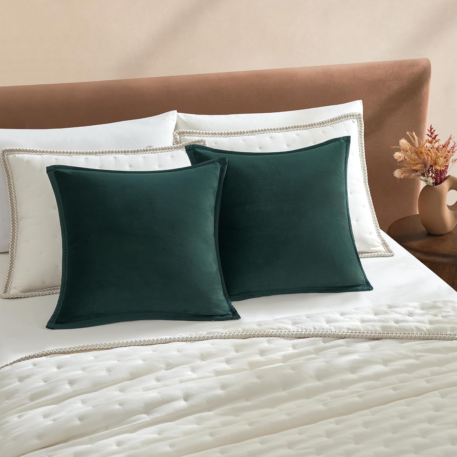 UGG Coco 2-Pack Decorative Pillows, Cozy Fleece, Dark Red (Arugula) image 4