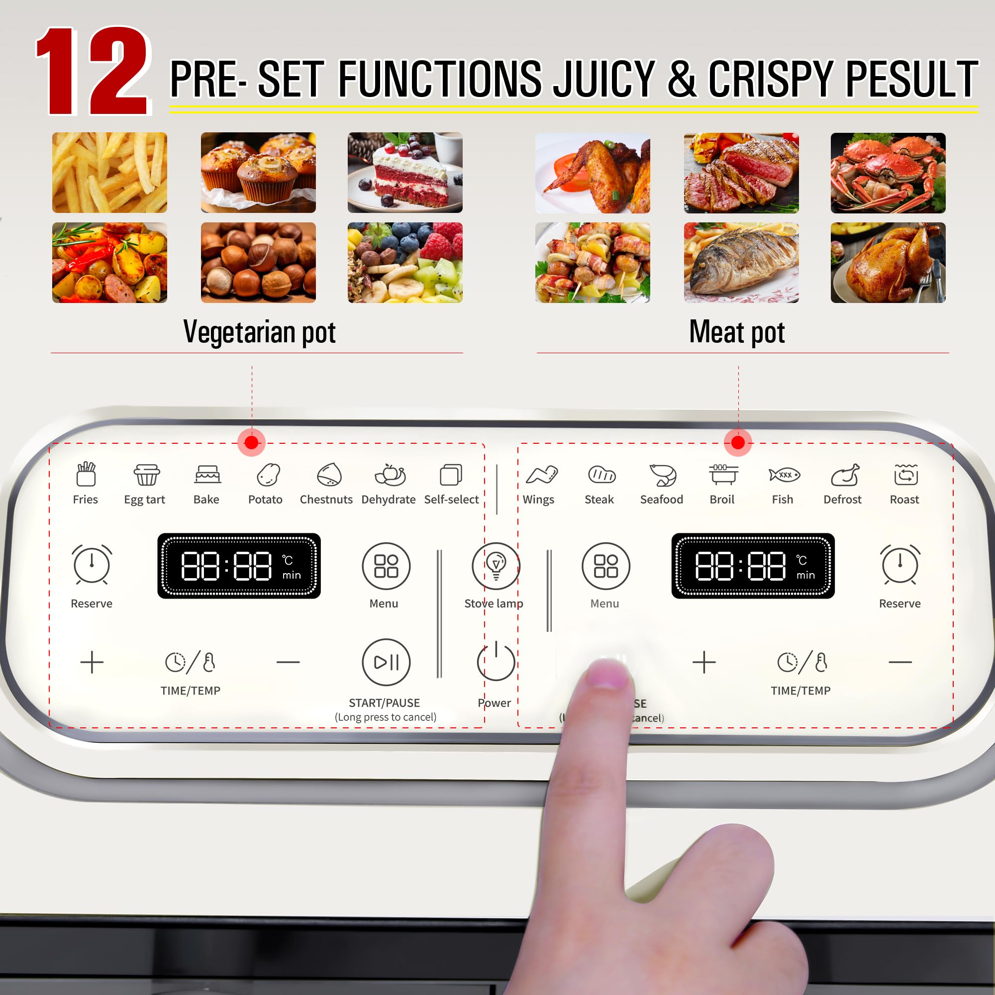 Runnatal Dual Zone Hot Air Fryer with Viewing Window, 8L Airfryer