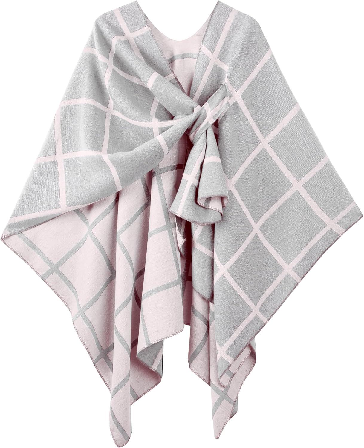 Women's Shawl Wrap Poncho Ruana Cape Cardigan Sweater Open Front for Fall Winter Spring - Image 3