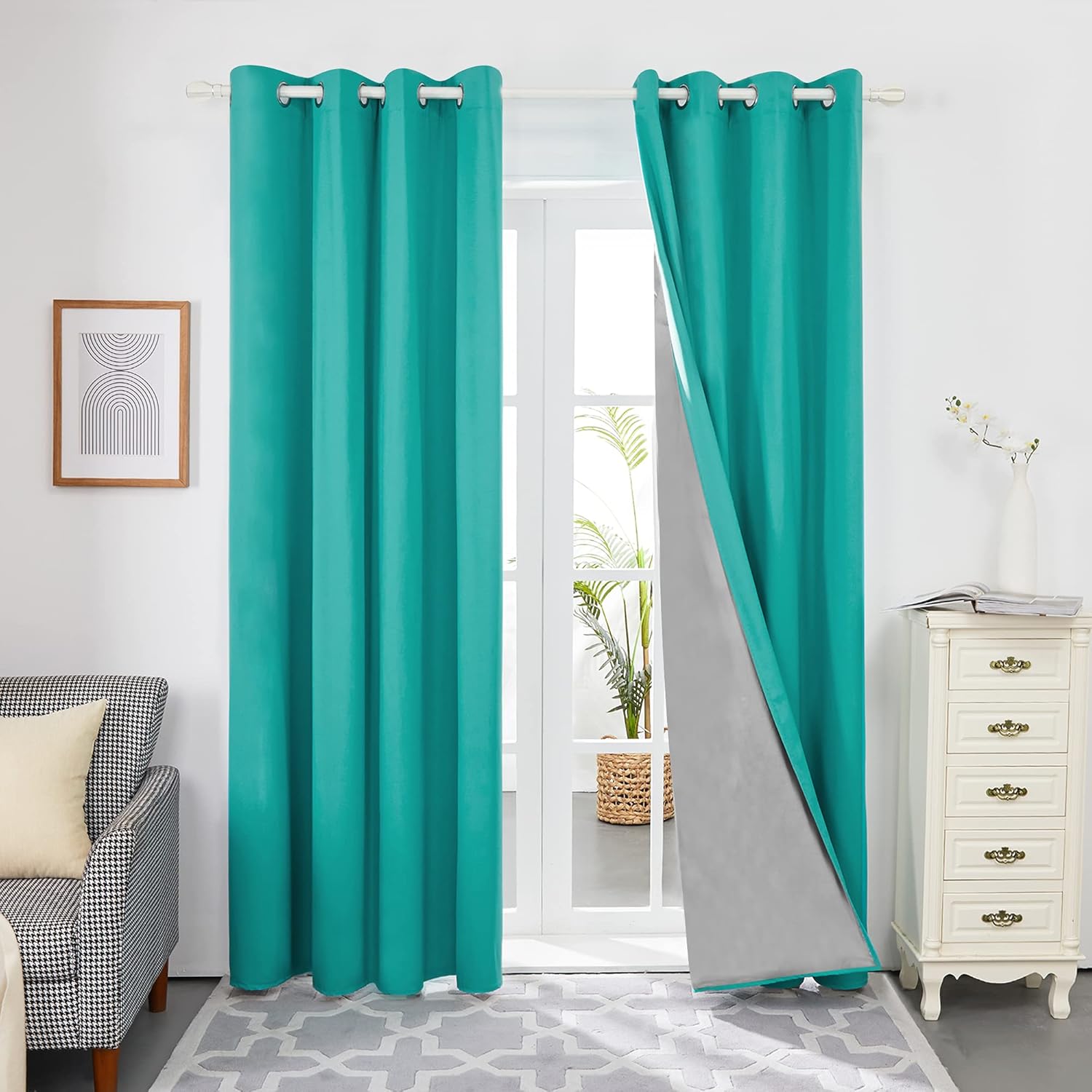 Deconovo Energy Saving Light Reflecting Curtains Thermal Insulated