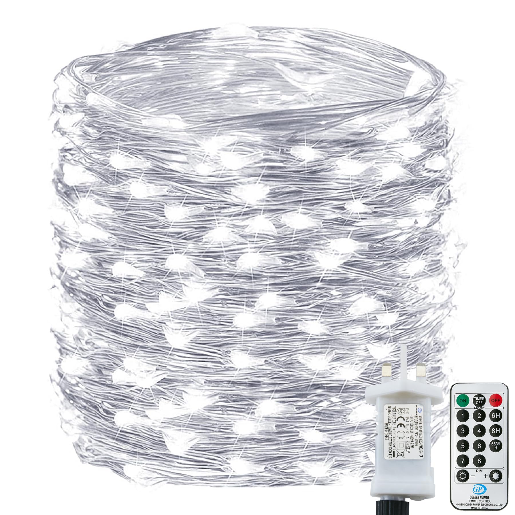 Bollengold Fairy Lights Plug in, 22M 220LED Christmas String Lights Mains Powerd