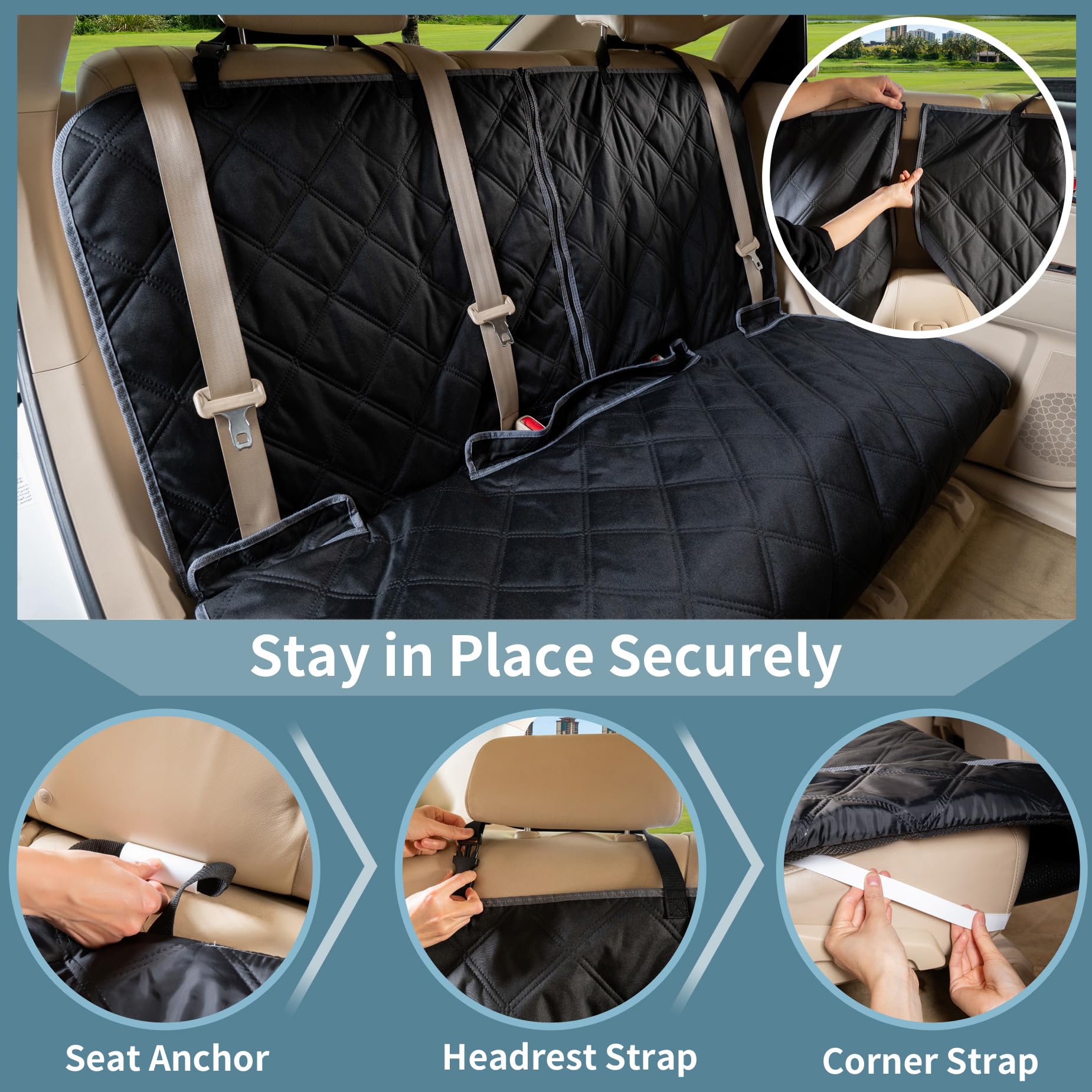 Petravel Housse De Siège De Voiture Pour Chien, Imperméable, Pour