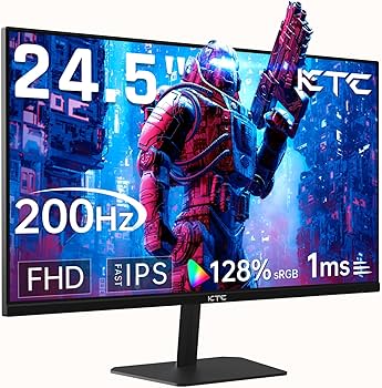 Amazon.com: KTC Monitor de juegos de 24.5 pulgadas 180 Hz, IPS