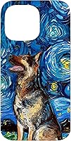 Vista 21 de German Shepherd Starry Night Dog Art by Aja Trier Case for iPhone 17
